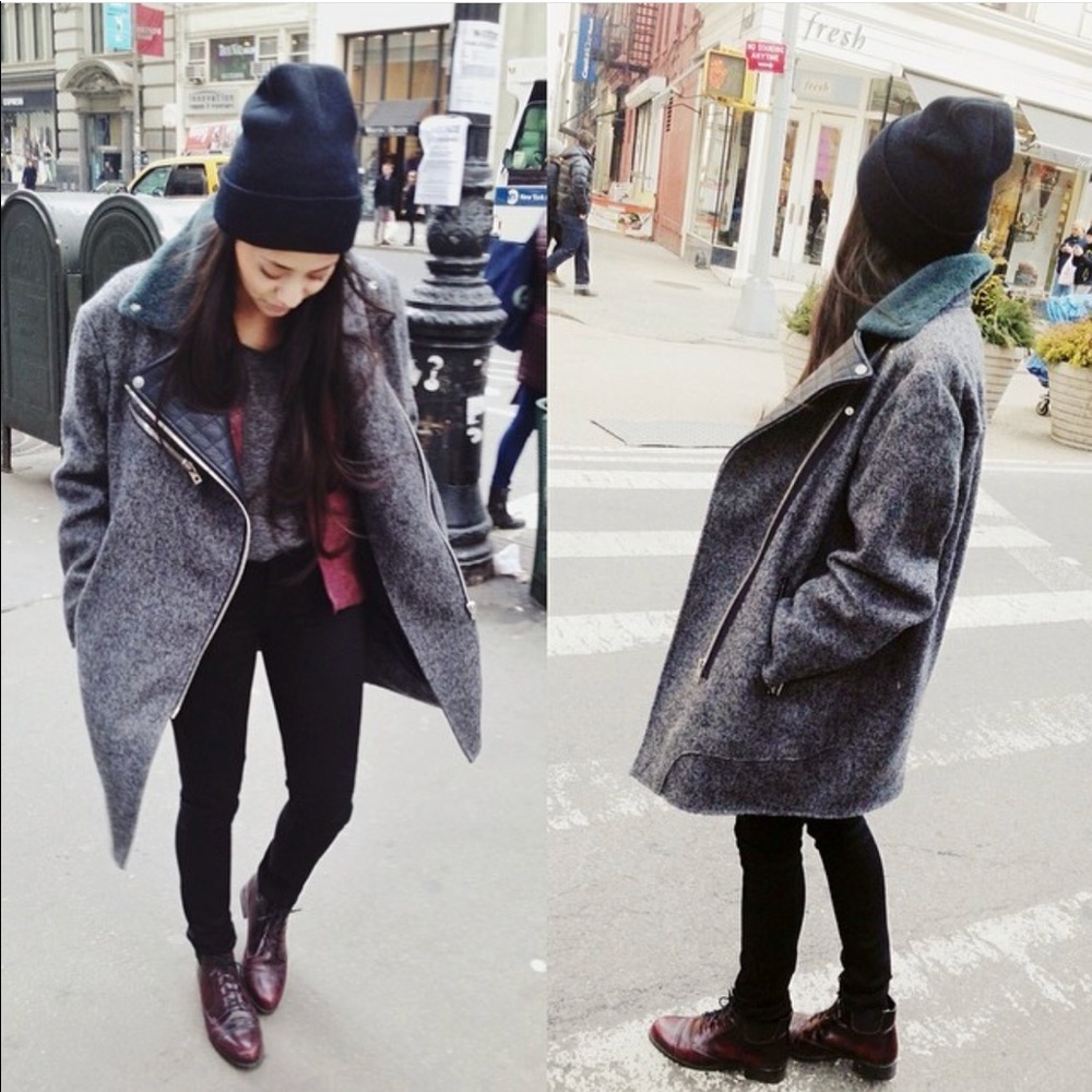 RAG & BONE GREY WOOL COAT